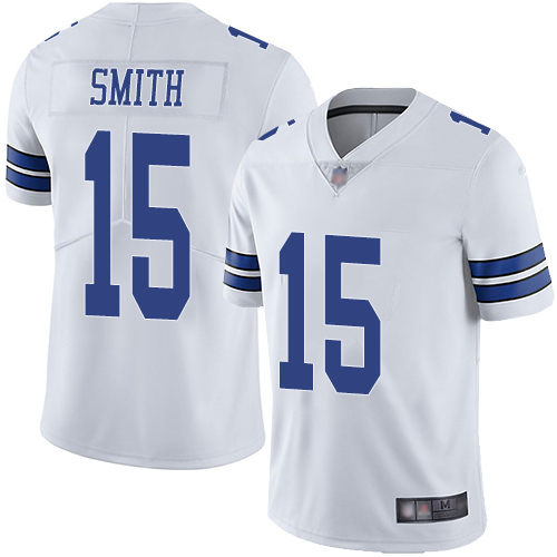 Men Dallas Cowboys Limited White Devin Smith Road #15 Vapor Untouchable NFL Jersey